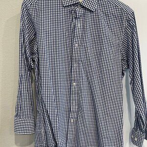 Checkered Dark Blue/Navy Club Room Dress Shirt (15.5-34)